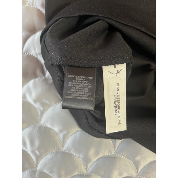 Ann Taylor Dress Women's 10 Black Sheath Sleeveless Knee Length Ponte Knit - Picture 6 of 7